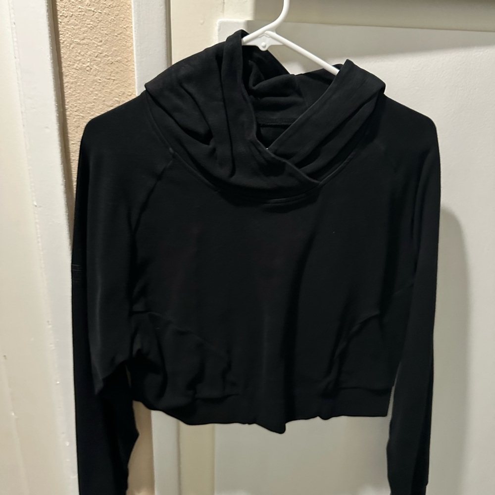 Alphalete Black Cropped Hoodie